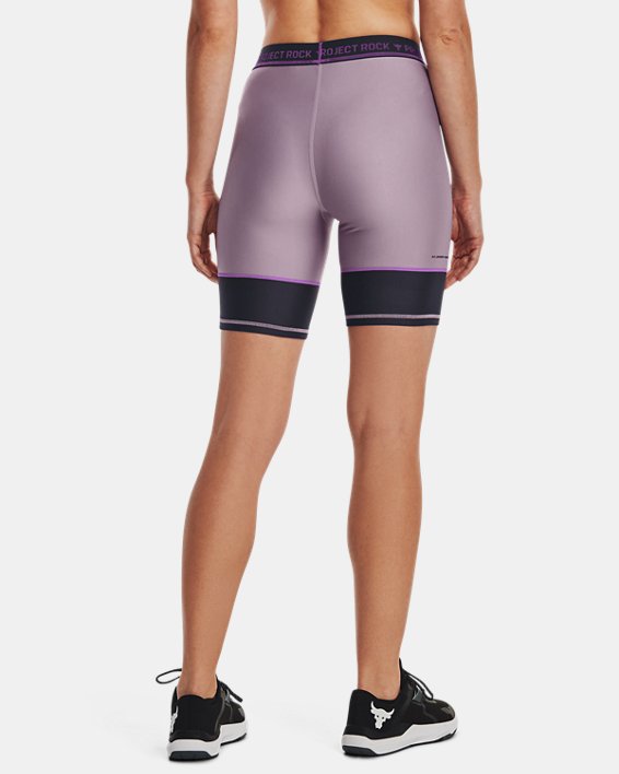Women's Project Rock Bike Shorts, Purple, pdpMainDesktop image number 1